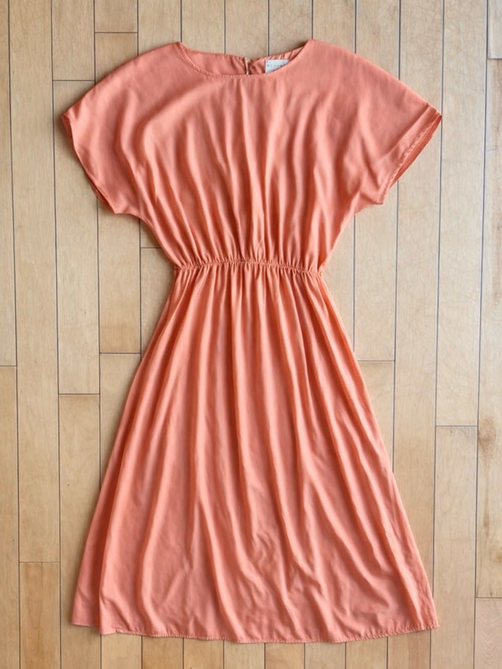 Womance Coral Short‑Sleeve Elastic‑Waist Dress Size Small